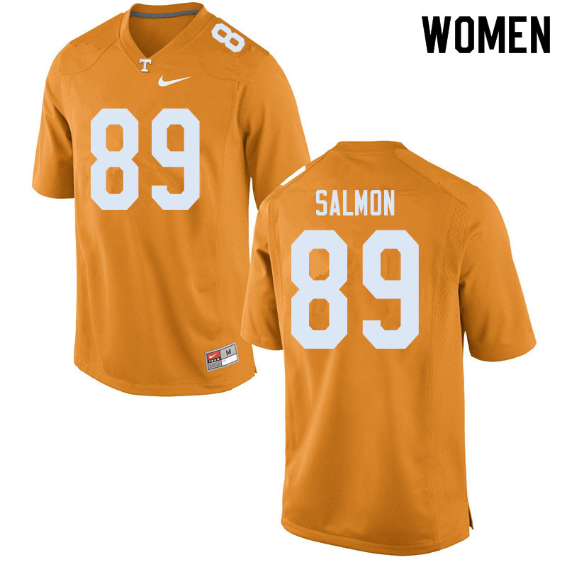 Women #89 Hunter Salmon Tennessee Volunteers College Football Jerseys Sale-Orange